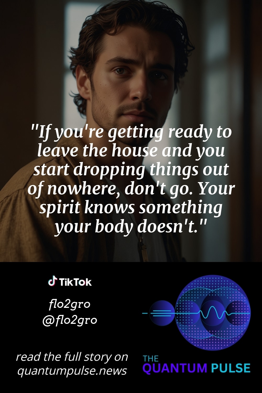 Pinterst Image If you're getting ready to leave the house and you start dropping things out of nowhere, don't go. Your spirit knows something your body doesn't.