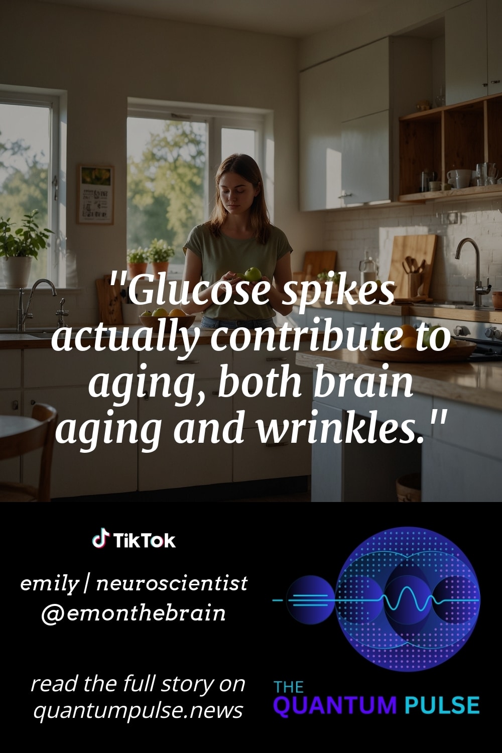 Pinterst Image Glucose spikes actually contribute to aging, both brain aging and wrinkles.