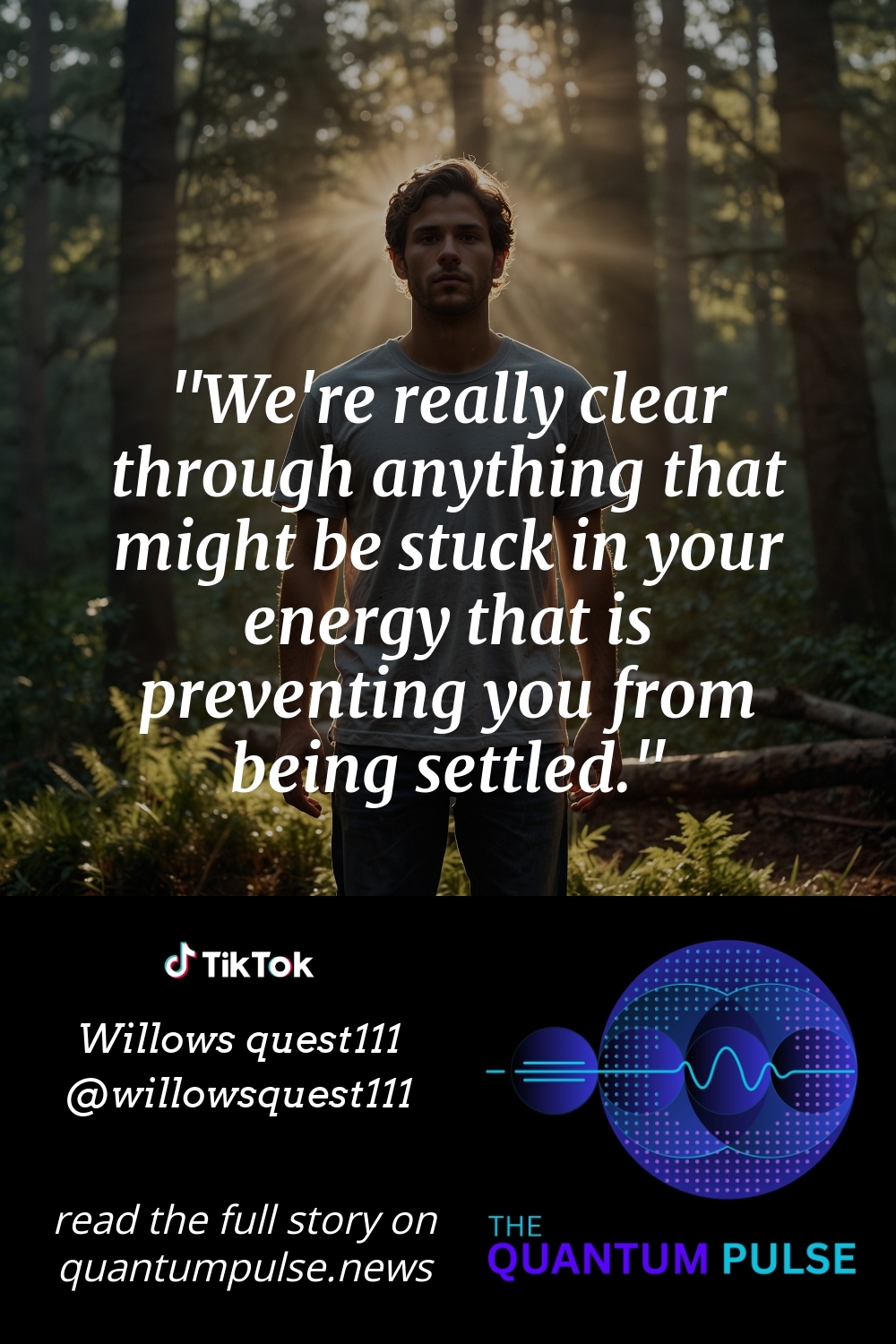 Pinterst Image We're really clear through anything that might be stuck in your energy that is preventing you from being settled.