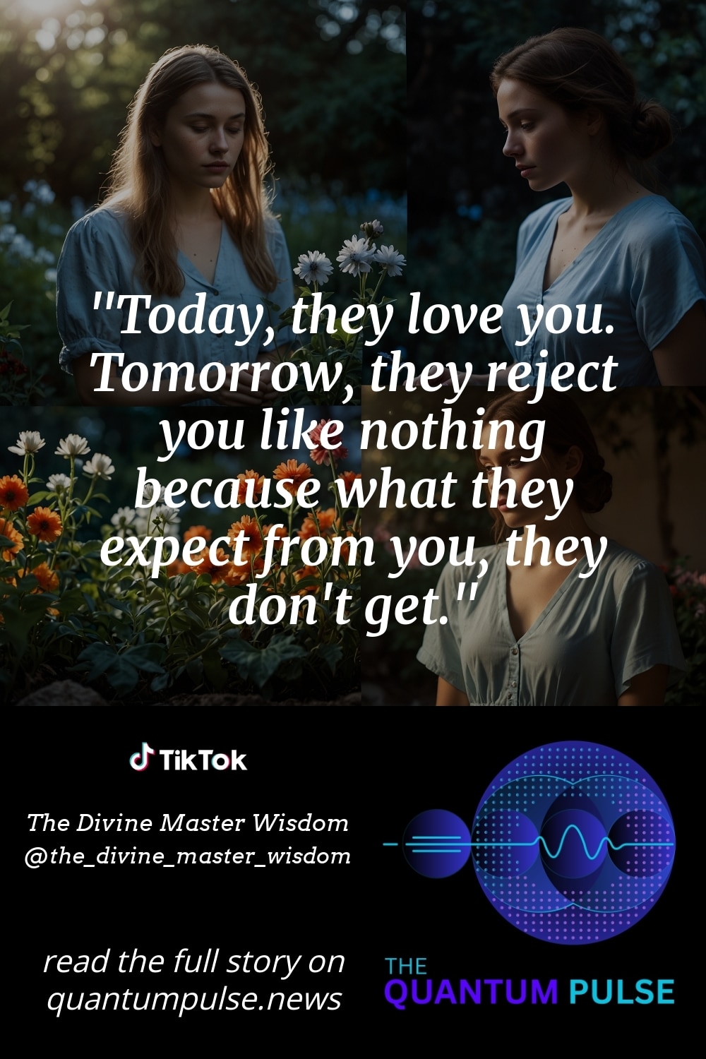 Pinterst Image Today, they love you. Tomorrow, they reject you like nothing because what they expect from you, they don't get.