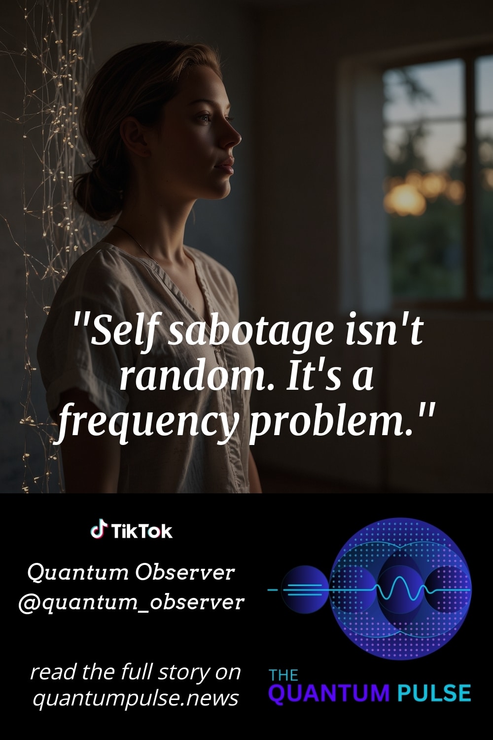 Pinterst Image Self sabotage isn't random. It's a frequency problem.