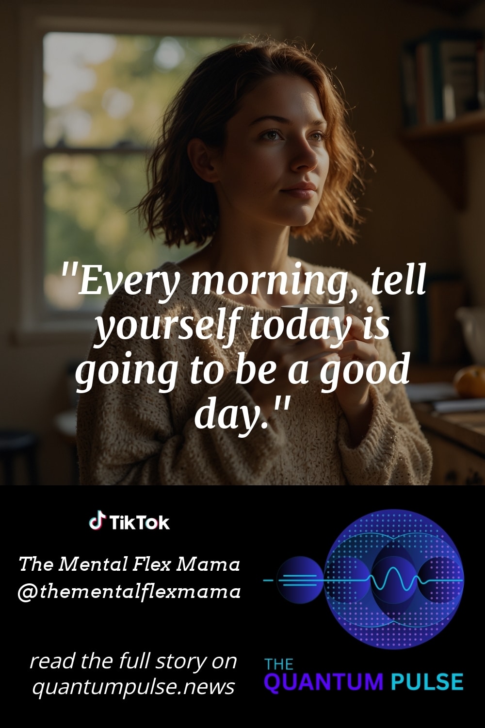 Pinterst Image Every morning, tell yourself today is going to be a good day.