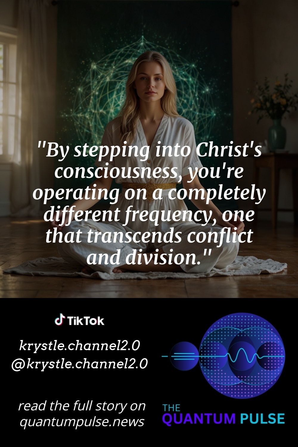 Pinterst Image By stepping into Christ's consciousness, you're operating on a completely different frequency, one that transcends conflict and division.