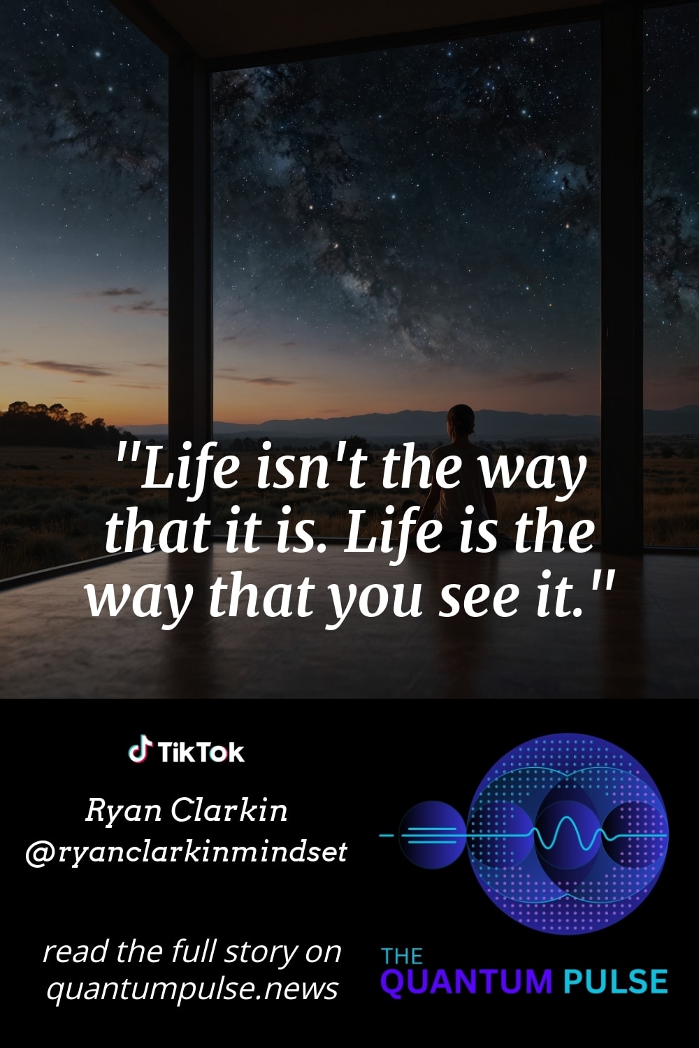Pinterst Image Life isn't the way that it is. Life is the way that you see it.