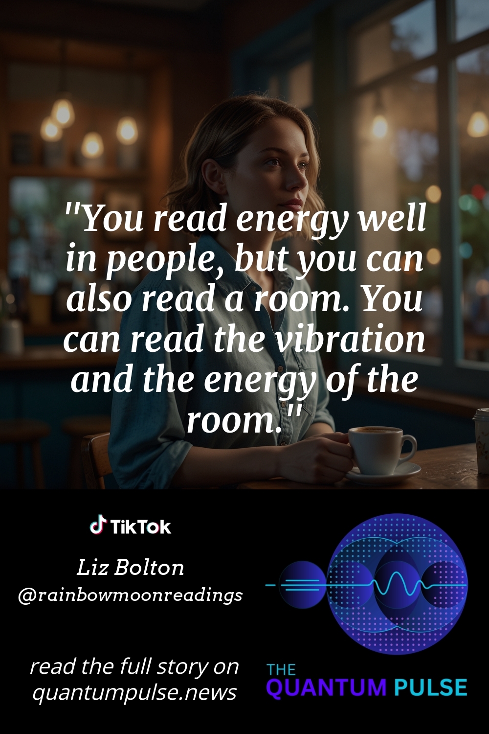 Pinterest Image You read energy well in people, but you can also read a room. You can read the vibration and the energy of the room.
