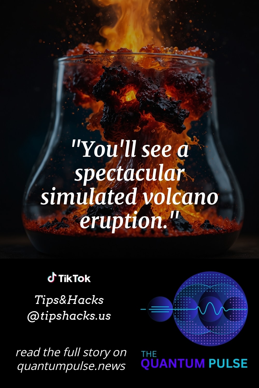 Pinterest Image You'll see a spectacular simulated volcano eruption.