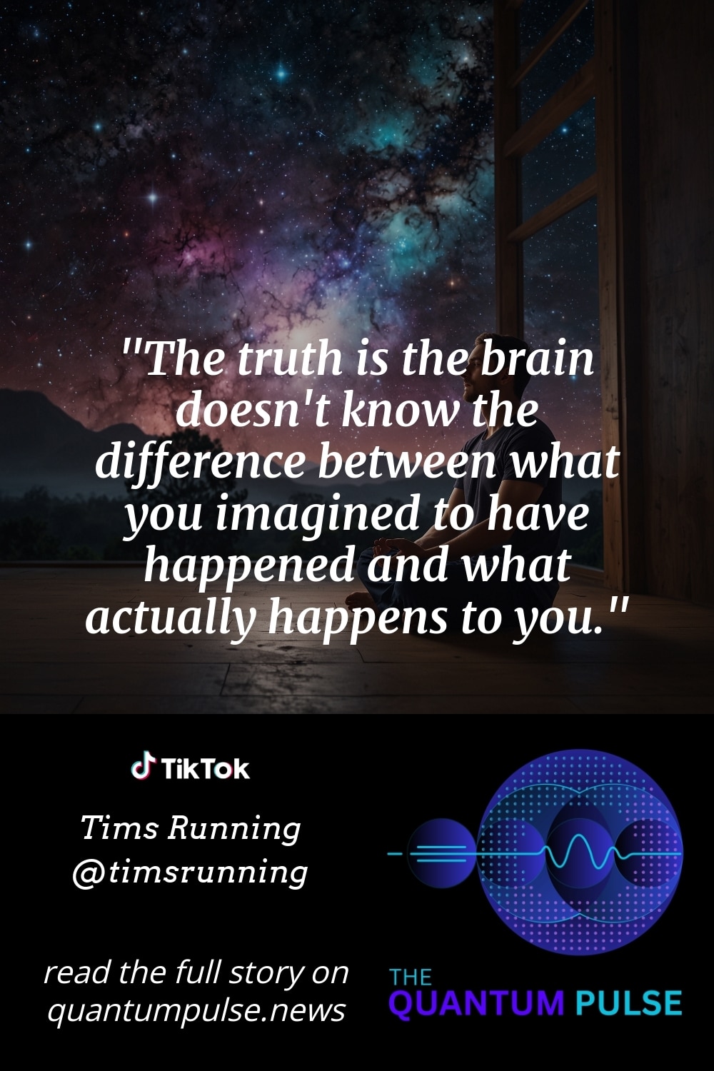 Pinterest Image The truth is the brain doesn't know the difference between what you imagined to have happened and what actually happens to you.