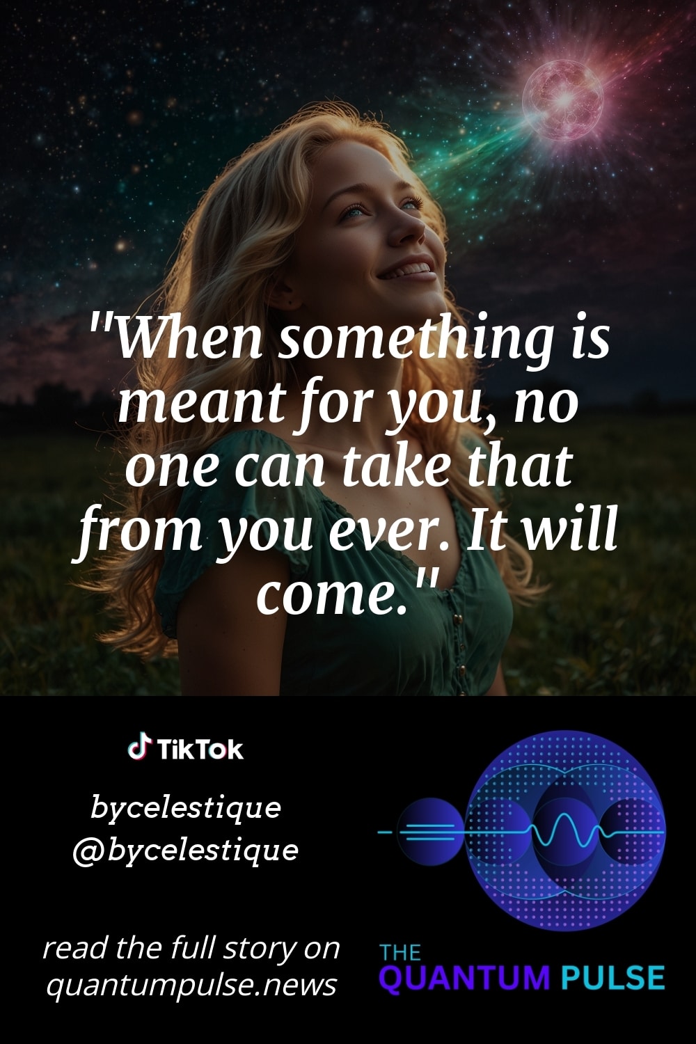 Pinterest Image When something is meant for you, no one can take that from you ever. It will come.