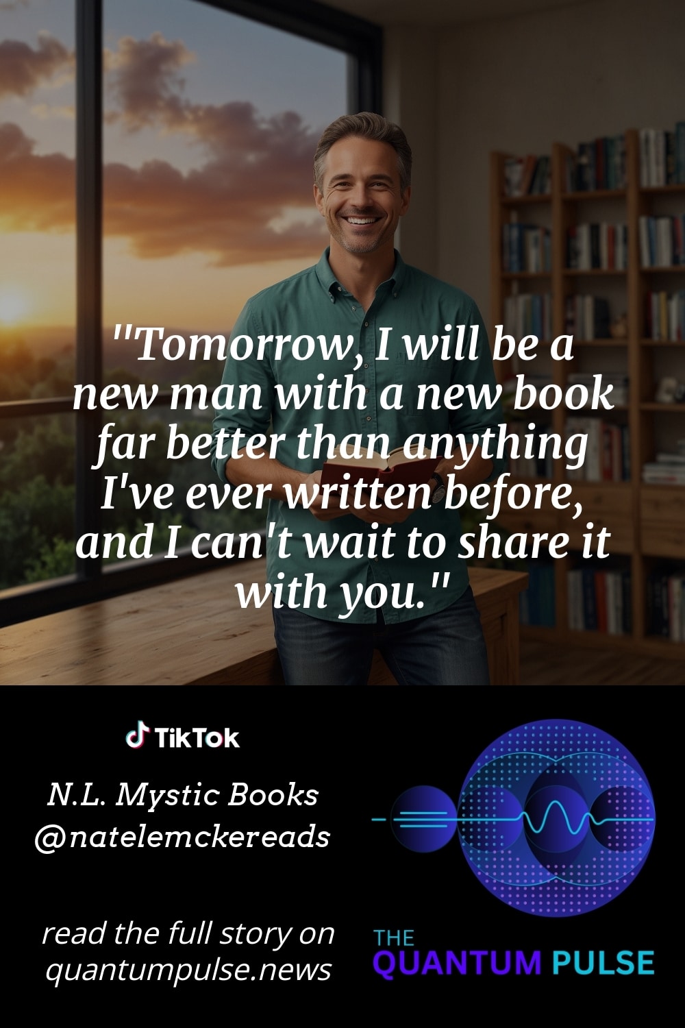 Pinterest Image Tomorrow, I will be a new man with a new book far better than anything I've ever written before, and I can't wait to share it with you.