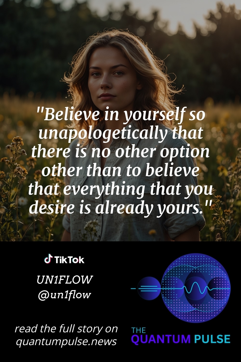 Pinterest Image Believe in yourself so unapologetically that there is no other option other than to believe that everything that you desire is already yours.