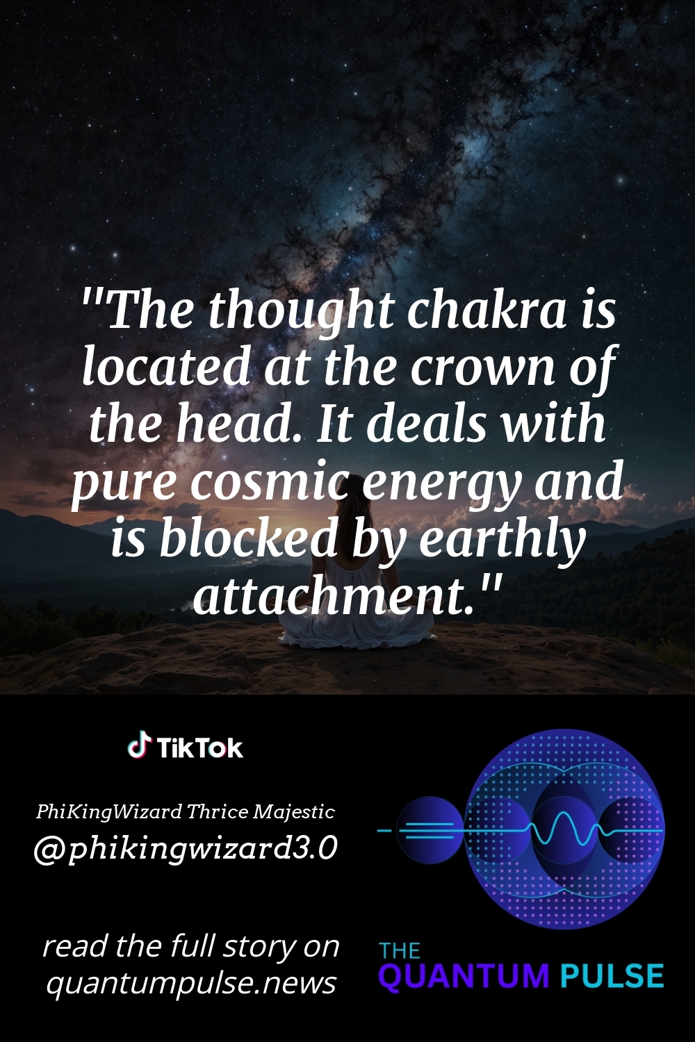 Pinterest Image The thought chakra is located at the crown of the head. It deals with pure cosmic energy and is blocked by earthly attachment.